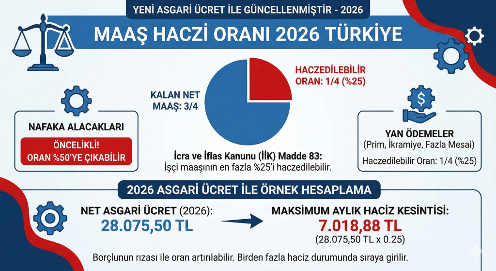 Maaş haczi oranı 2026: Ücretten en fazla ne kadar kesilir?